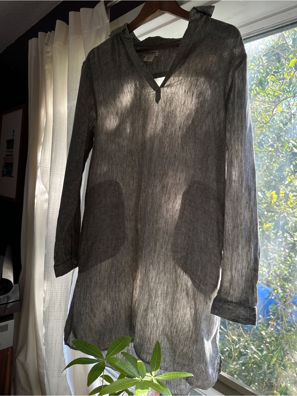 100% Linen Long Top by ArtisanNY
